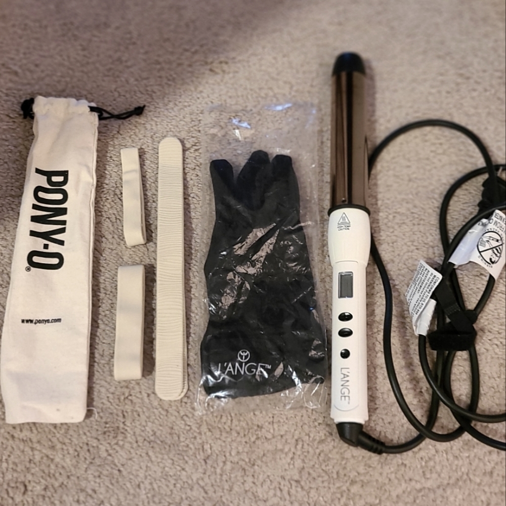 Lánge 32MM White Titanium Lustré curling wand